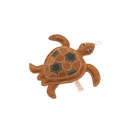 Produktbild von NufNuf Kauspielzeug Schildkröte aus Leder für Welpen in Braun