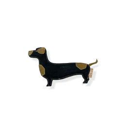 Produktbild von NufNuf Leder Wurfspielzeug Dachshund für Welpen in Schwarz