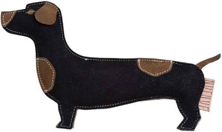 Produktbild von NufNuf Plüschspielzeug aus Leder für Hunde in Schwarz