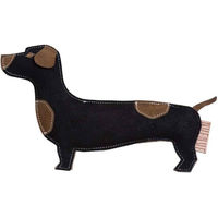 Produktbild von NufNuf Plüschspielzeug aus Leder für Hunde in Schwarz