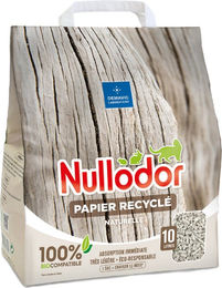 Produktbild von Nullodor Katzenstreu aus recyceltem Papier unparfümiert 10 l - 10 l