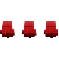 Produktbild von Num'axes 3er-Set Antennenverbindungsstecker aus Kunststoff in Rot für Kaninchenzaun-Zubehör