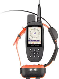 Produktbild von Num'axes Canicom GPS 2 Standorthalsband mit Fernbedienung und GPS-Tracker für Hunde in Schwarz und Orange wasserdicht