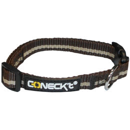 Num'axes Coneck'T Hundehalsband aus Nylon in Braun und Beige Größe M – Bild 1 von 2