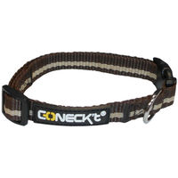 Produktbild von Num'axes Coneck'T Hundehalsband aus Nylon in Braun und Beige Größe M