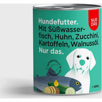 Produktbild von NUR DAS Fisch und Zucchini Nassfutter für Katzen getreidefrei 800g