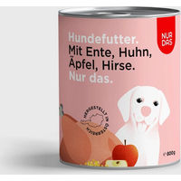 Produktbild von NUR DAS Hundefutter Ente mit Apfel Dose 800g mit hohem Fleischanteil und ohne Konservierungsstoffe
