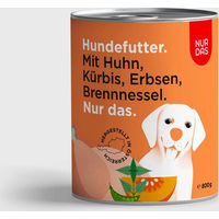 Produktbild von NUR DAS Hundefutter Huhn mit Kürbis Stückchen in Sauce 800g mit hohem Fleischanteil