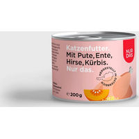 Produktbild von NUR DAS Hundefutter Pute und Ente mit hohem Fleischanteil 200g