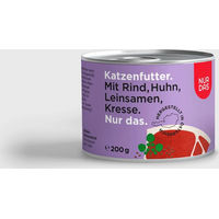 Produktbild von NUR DAS Hundefutter Rind und Leinsamen getreidefrei mit hohem Fleischanteil 200g