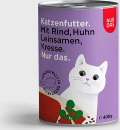 Produktbild von NUR DAS Hundefutter Rind und Leinsamen getreidefrei mit hohem Fleischanteil 400g