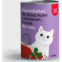 Produktbild von NUR DAS Hundefutter Rind und Leinsamen getreidefrei mit hohem Fleischanteil 400g