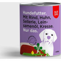 Produktbild von NUR DAS Hundefutter Rind und Sellerie getreidefrei mit hohem Fleischanteil 800g