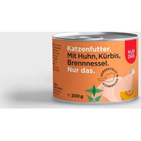 Produktbild von NUR DAS Katzenfutter Huhn und Kürbis getreidefrei mit hohem Fleischanteil 200g