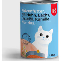 Produktbild von NUR DAS Katzenfutter Huhn und Lachs ohne Konservierungsstoffe 400g
