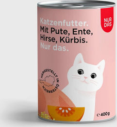 Produktbild von NUR DAS Nassfutter Pute und Ente mit hohem Fleischanteil 400g