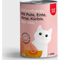 Produktbild von NUR DAS Nassfutter Pute und Ente mit hohem Fleischanteil 400g