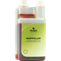 Produktbild von NURA HORSE SUPPLEMENTS Kopfklar Nerven Liquid Ergänzungsfuttermittel für Pferde mit Magnesium und Tryptophan 1 l
