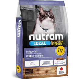 Produktbild von Nutram I17 Ideal Solution Support Indoor Shedding Katzenfutter für erwachsene Wohnungskatzen zur Unterstützung von Haut und Fell 5,4 kg