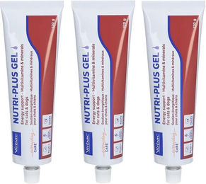 Produktbild von Nutri-plus Gel Nahrungsergänzung und Aufbaufutter mit Vitaminen für alle Altersstufen und Größen 360g