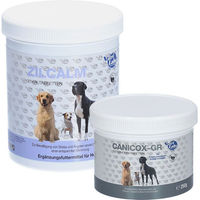 Produktbild von Nutrilabs Canicox-Gr und ZILCALM Kautabletten für Hunde zur Unterstützung von Gelenken, Magen-Darm und zur Beruhigung für Senioren