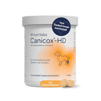 Produktbild von NutriLabs Canicox-HD Gelenktabletten für Hunde mit MSM, Chondroitin, Hyaluronsäure, Glucosamin und Teufelskralle 140 Stück - 140 Stk.