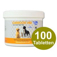 Produktbild von NutriLabs Canicox-HD Kautabletten für Hunde zur Unterstützung der Gelenke mit MSM, Chondroitin, Hyaluronsäure, Glucosamin und Teufelskralle 100 Stück