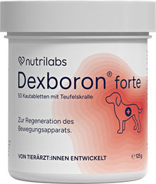 NutriLabs Dexboron Forte Kautabletten für Hunde mit Teufelskralle zur Gelenkunterstützung 50 Stück – Bild 1 von 9