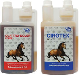 Produktbild von NutriLabs Ergänzungsfutter Set Quattro-Dolor Forte und Cirotex Liquid für Gelenke und Atemwege für Senioren