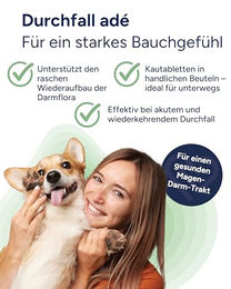 NutriLabs ESTIFOR Kautabletten für Hunde zur Unterstützung der Verdauung und Darmflora mit Bentonit und Kamille 10 Stück - 10 Stk. – Bild 1 von 7