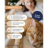 Produktbild von NutriLabs Irostol Pulver 100 g Nahrungsergänzung für Katzen zur Unterstützung von Haut und Fell - 100 g