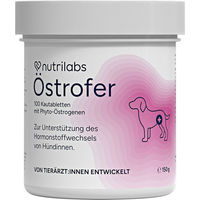 Produktbild von Nutrilabs Östrofer Nahrungsergänzung für Hündinnen zur Unterstützung des Hormonhaushalts 150 Tabletten