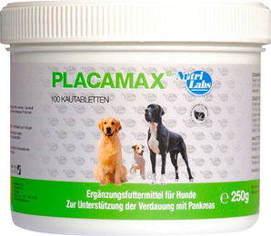 Produktbild von NutriLabs PLACAMAX Kautabletten für Hunde zur Unterstützung der Magen-Darm-Verdauung