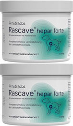 Produktbild von NutriLabs Rascave Hepar Forte Tabletten zur Unterstützung von Leber und Nieren mit Vitaminen