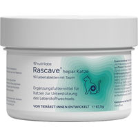 Produktbild von NutriLabs Rascave Hepar Kautabletten für Katzen mit Mariendistel und B-Vitaminen 90 Stück