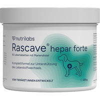 Produktbild von NutriLabs Rascave Hepar Mite Kautabletten zur Unterstützung der Leber für Hunde 90 Stück