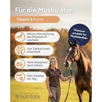 Produktbild von NutriLabs Vitamin E, Selen & Lysin Pulver zur Unterstützung des Muskelaufbaus für Pferde 3 kg - 3 kg
