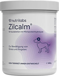 NutriLabs ZILCALM Kautabletten zur Beruhigung für Hunde mit Ashwagandha und L-Tryptophan 90 Stück – Bild 1 von 7