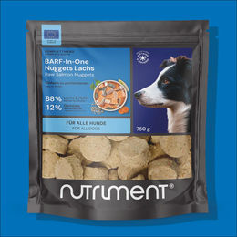 Nutriment BARF In One Lachs und Huhn Hundefutter Adult Glutenfrei Sensitive 750 g – Bild 1 von 2