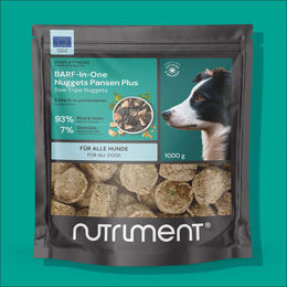 NUTRIMENT Barf in One Pansen Plus Nuggets Rind und Geflügel getreidefrei glutenfrei 1000 g – Bild 1 von 2