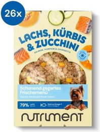 Nutriment Frischemenü Lachs mit Kürbis und Zucchini für erwachsene Hunde 26x400 g - 26 x 400 g – Bild 1 von 3
