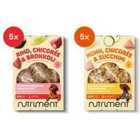 Produktbild von Nutriment Frischemenü Rind & Huhn Probierpaket für erwachsene Hunde 10x400g - 10 x 400 g