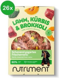 Nutriment Hundefutter Adult Lamm mit Kürbis und Brokkoli Stückchen in Sauce 26x400 g - 26 x 400 g – Bild 1 von 3