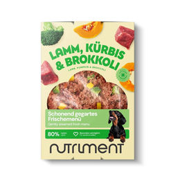 Nutriment Hundefutter Frischemenü Lamm mit Stückchen in Sauce, getreidefrei und glutenfrei, 400 g – Bild 1 von 2