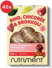 Nutriment Hundefutter Frischemenü Rind mit Chicorée und Brokkoli Stückchen in Sauce Adult 45x400 g - 45 x 400 g – Bild 1 von 3