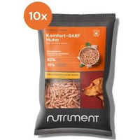 Produktbild von Nutriment Komfort-BARF Menü Huhn mit Spinat und Erbsen für adulte Hunde mit hohem Fleischanteil 10x 1 kg