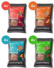 Nutriment Komfort-BARF Menü Probierpaket für Hunde Adult mit Lamm Rind Huhn Ente 16x 1 kg hoher Fleischanteil – Bild 1 von 2