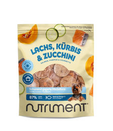 Nutriment Medaillons Lachs mit Kürbis und Zucchini Hundefutter getreidefrei und glutenfrei 800 g – Bild 1 von 2