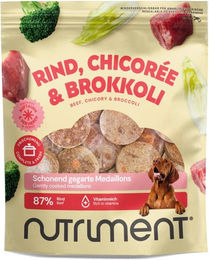 Nutriment Schonend gegarte Medaillons Rind und Kalb mit Chicorée und Brokkoli getreidefrei und glutenfrei Schonkost für die Verdauung – Bild 1 von 2
