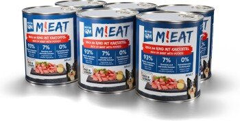 NutriQM Hund Nassfutter Rind in der Dose 6x800g zur Unterstützung der Verdauung – Bild 1 von 5